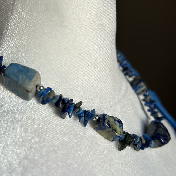 Jewelry - Lapis Chip and Bead Necklace - Blue Stone Jewelry